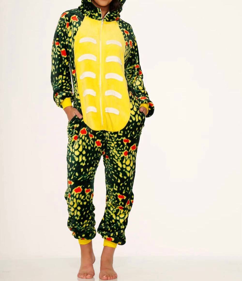 NEW ORCHID BLOOM triceratops onesie in green